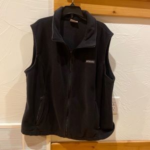 Columbia fleece zip vest, Black 2X/3X